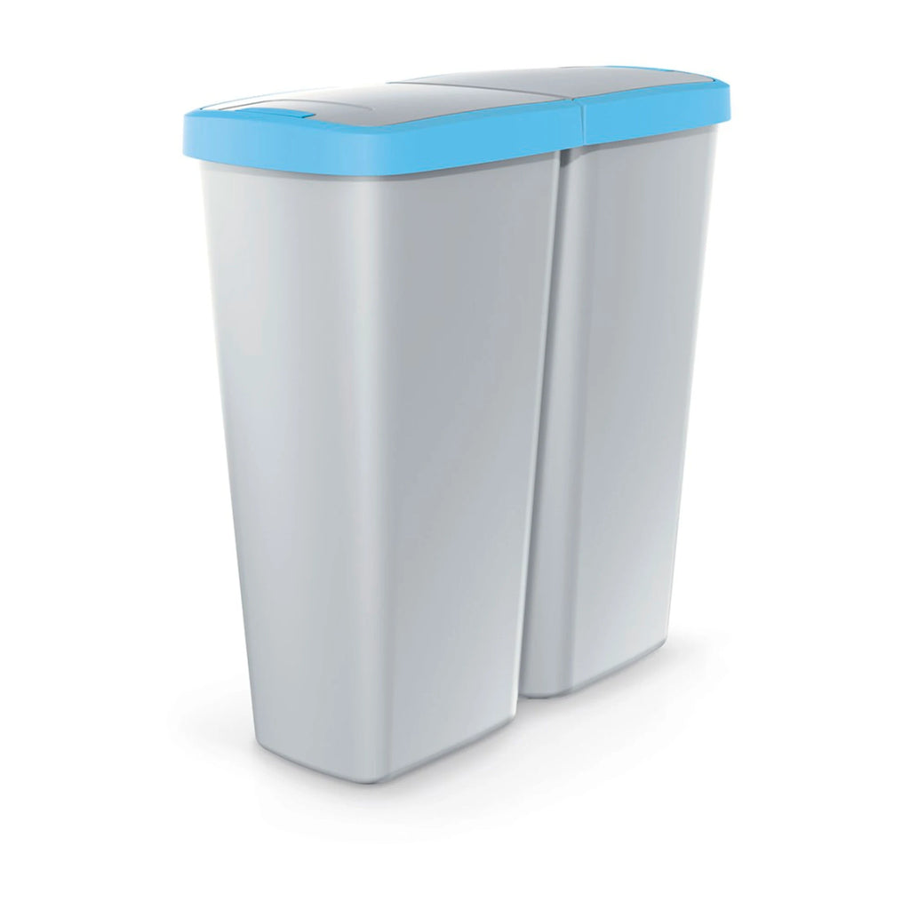 KEDEN 50L Waste Bin with 2 Independent Lids