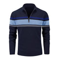 Best Selling Products 2023 Fall Winter Quarter Zip up Sweater Pullover Knitted Casual Tops Streetwear Striped Men's Sweaters