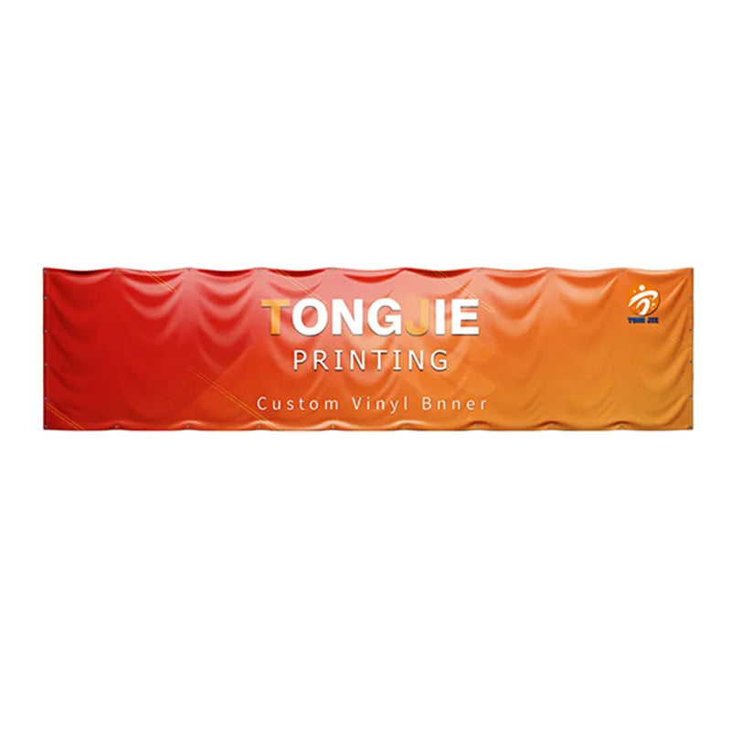 Custom Outdoor Oversized Advertising Printed Flag Fabric Polyester Fence Net Banner