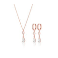 Azuris 925 Carat Drop Stone Set Rose Gold Plated Sterling Silver Jewelry with Zircon As Main Stone