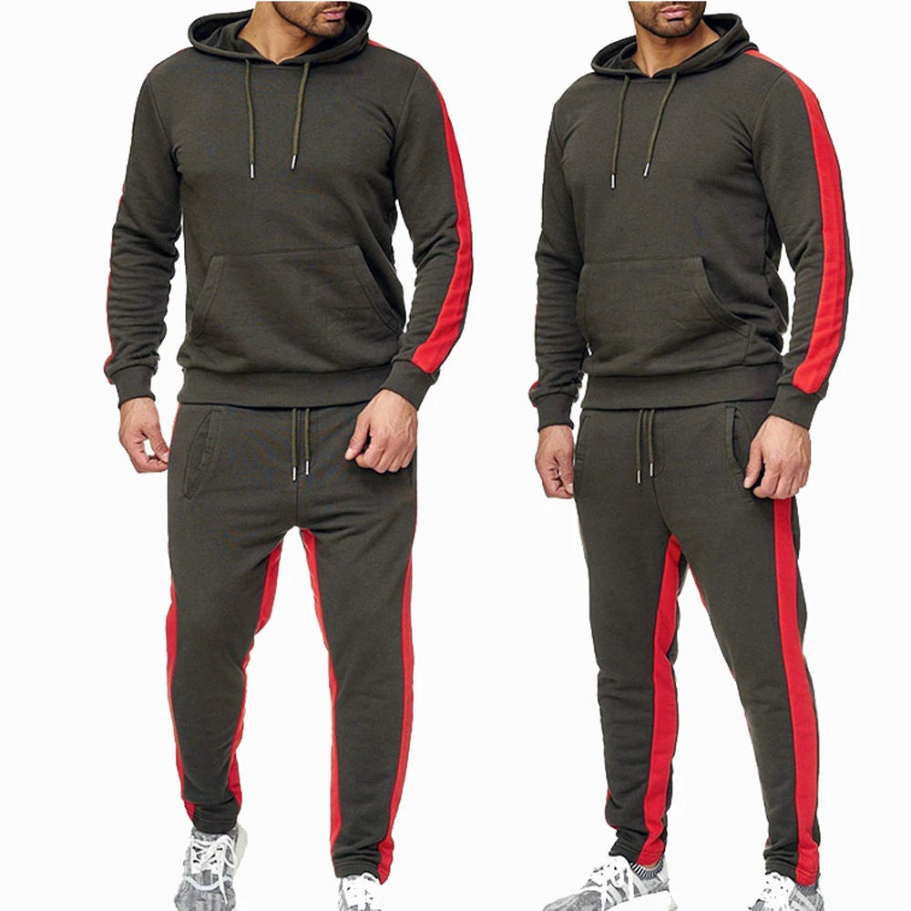 Customized Wholesale Good Quality Men's Tracksuit Athletic Full Zip Casual Sports Jogging Gym Sweat Suit  Custom Style Fashion