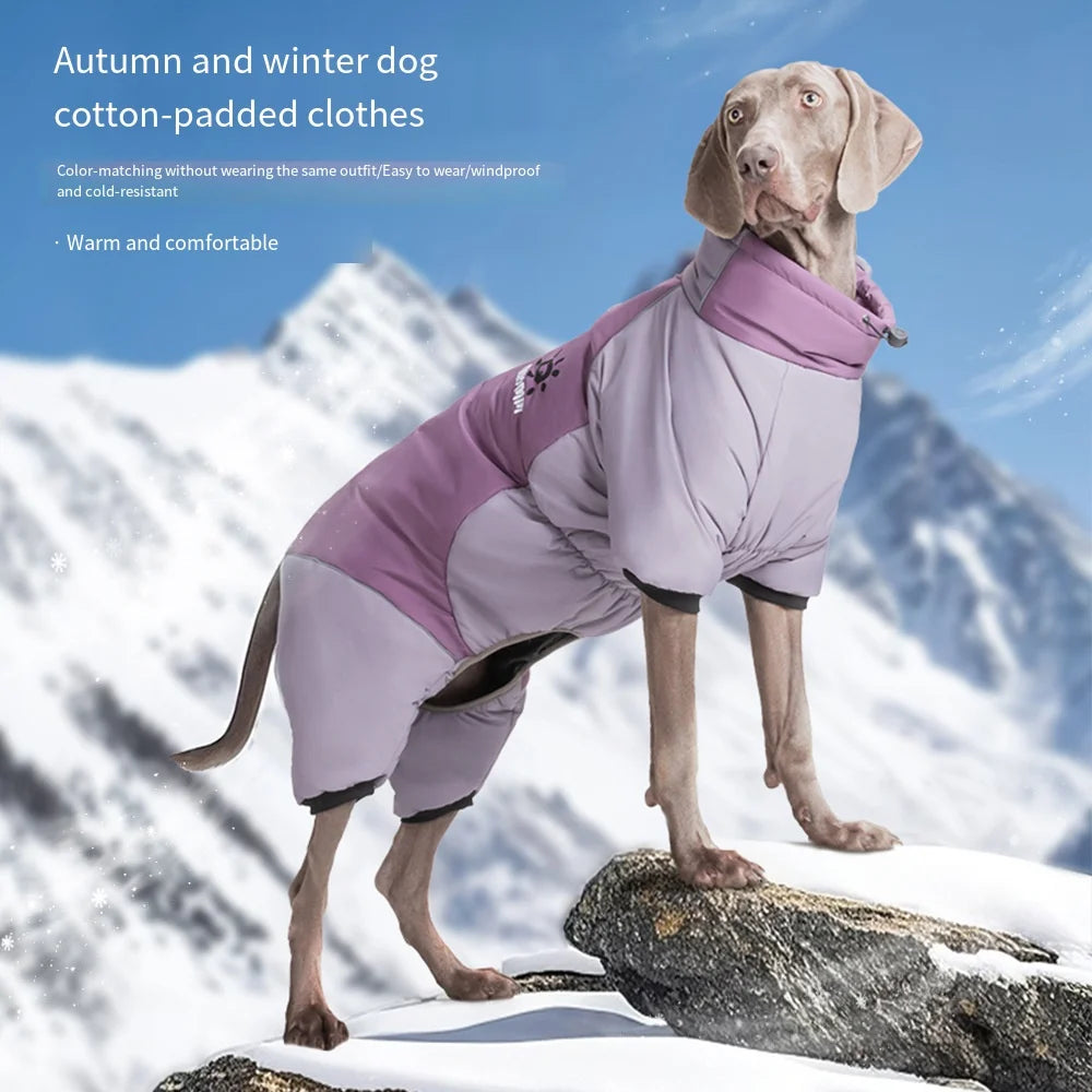 Wholesale Dog Winter Clothes Warm Waterproof Thick Cotton Jacket Large Breed Pet Apparel Reflective Luxury Fashion Coat MegaBDM