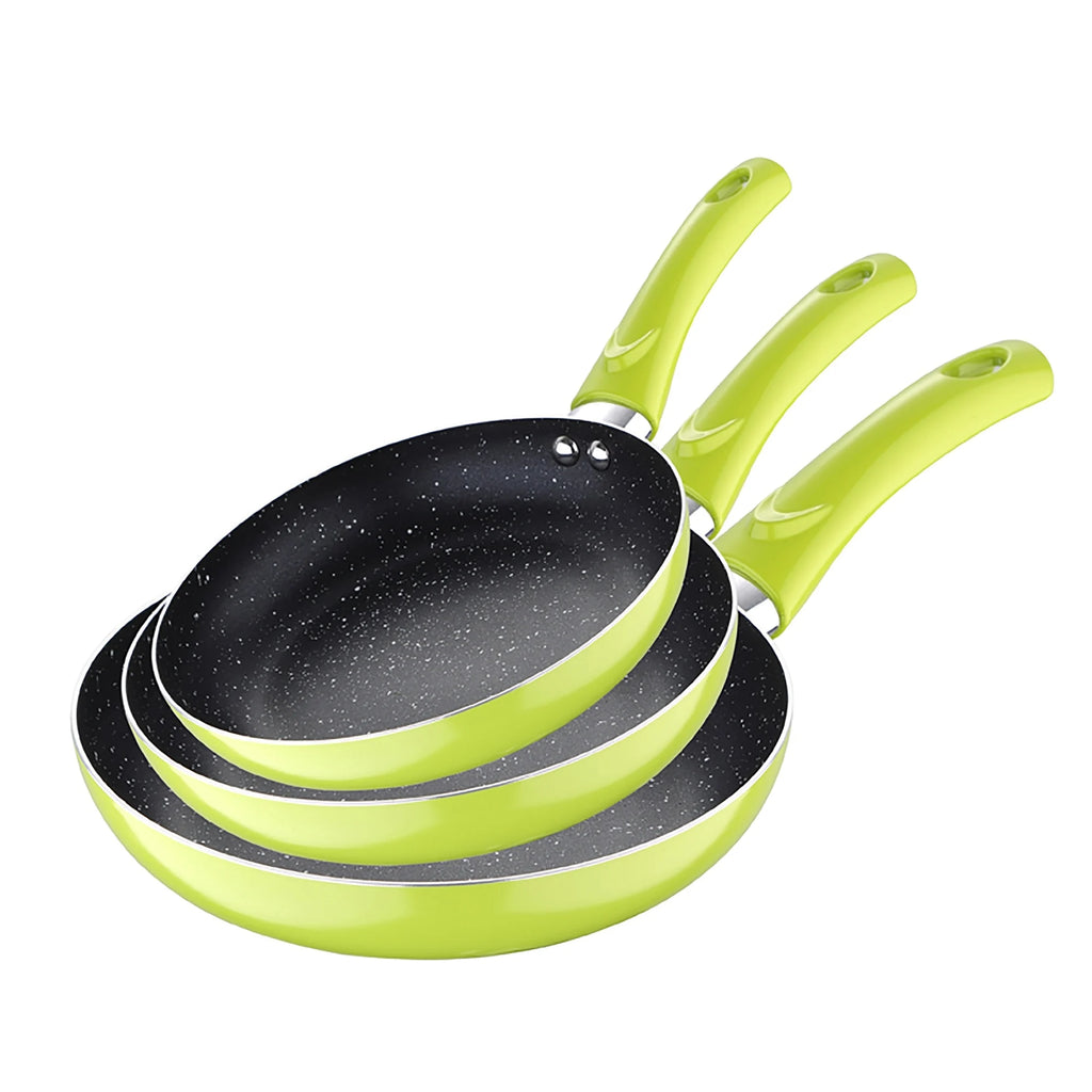 Set of 3pc frying pans (20+24+28cm) pressed aluminum green molen