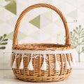 Factory Wholesale Customizable Premium Hand-woven Flower Basket Made From Natural Rattan MegaBDM