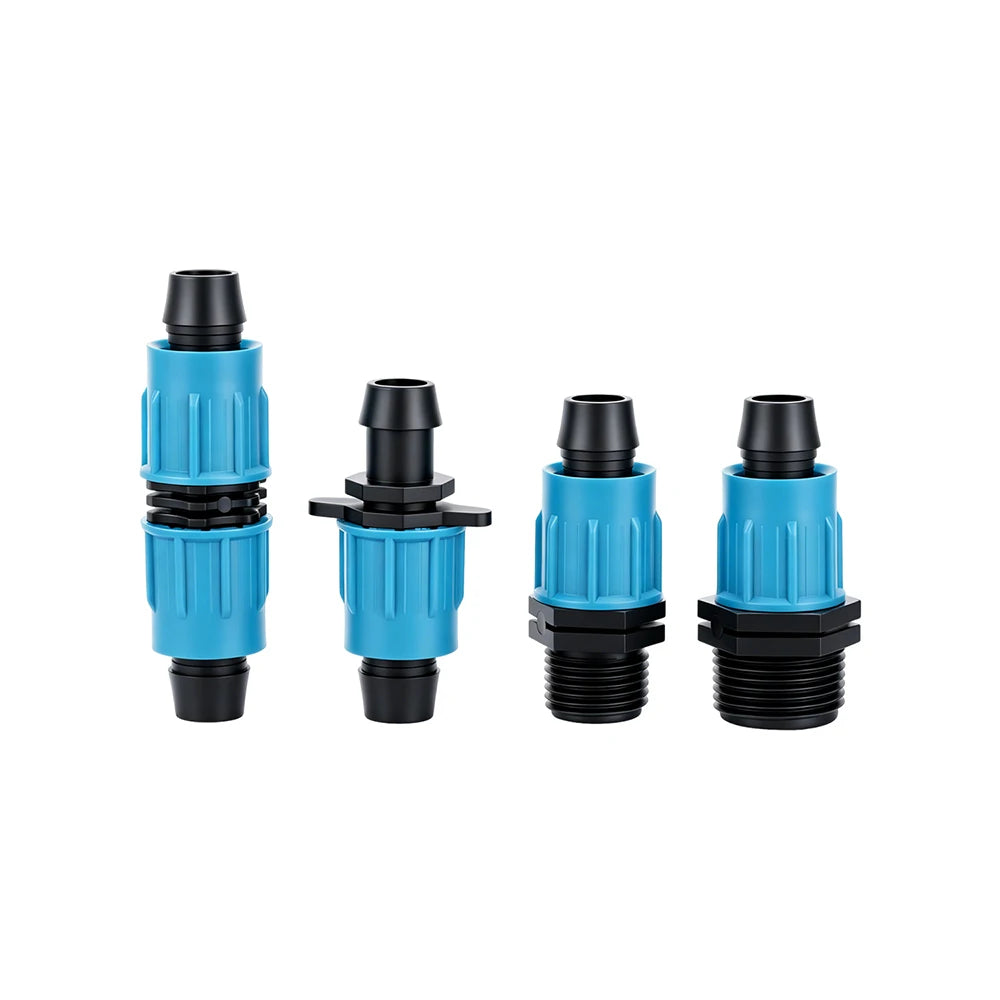 16mm Lock Nut Barbed PE Drip Tube Connector Drip Irrigation Fittings Connector Garden Micro Irrigation Fittings MegaBDM
