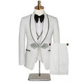 Customized Men's Three-Piece Exquisite Plate Clasp Fashion Suits Formal Wedding Groom Business Blazers Plus Size Options