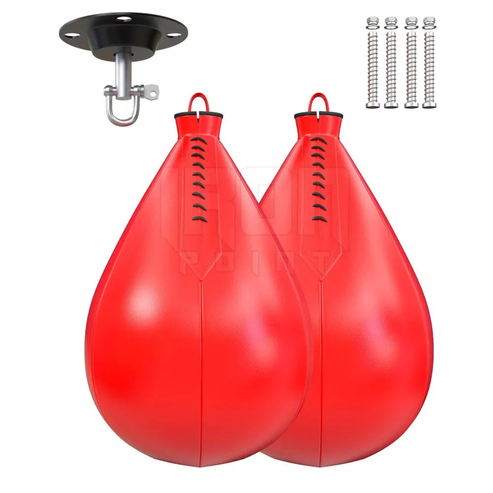 Premium Quality Leather Heavy Punching Boxing Speed Bag with Adjustable Height for Indoor Training