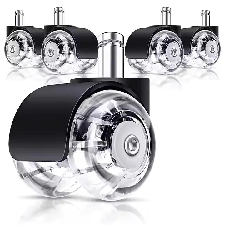 Zuo Gang Factory Price Hot Sale 50mm Transparent PU Caster Wheel for Office Chair Casters