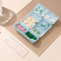 JUXINDA Weekly Magnetic Plastic Pill Box Weekly Pill Organizer with 7 Compartments for Travel Storage