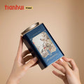 Tianhui Square Airtight Cans Composite Canister for Tea Can Loose Tea Leaves Storage Container