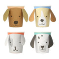 Bulk Order Puppy Paper Cups with Custom Logo Floppy Eared Dog Cups with Sleeves Puppy Theme Party Paper Cups Set
