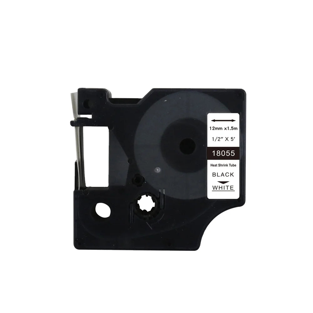Tatrix 12mm Black on White Compatible DYMO Portable Labeler Ribbons Cartridge 18055 for PL200 RhinoPRO 4200/5200/6000 Cars