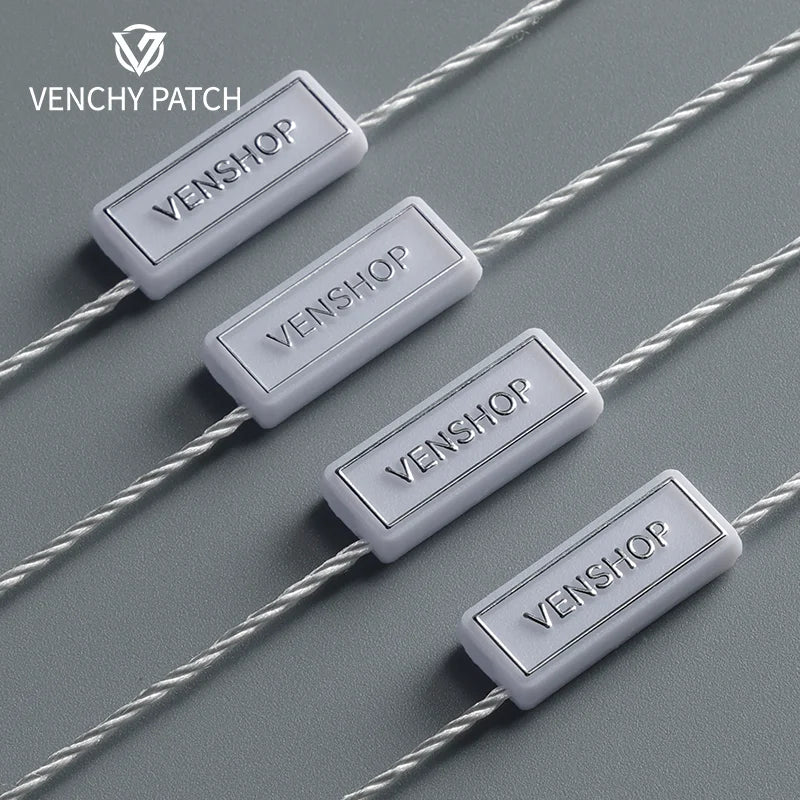 OEM/ODM Wholesale Custom Logo Polyester String Colourful Plastic Hang Tag Strings for Clothing Lockable Garment Seal Tags