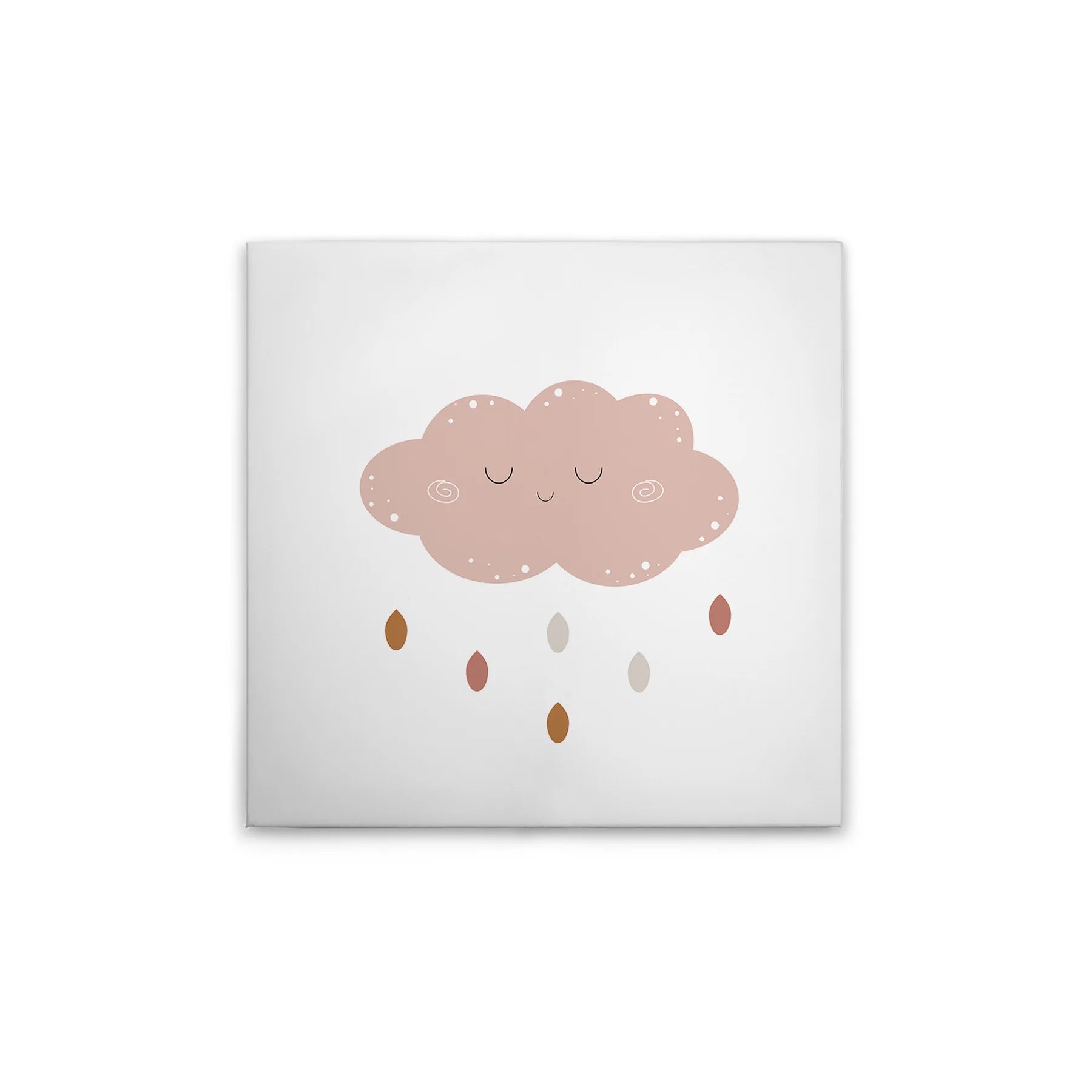 Made in Germany Modern Nursery Cloud Canvas Wall Mural with Wooden Stretcher Frame-Home Decor Art
