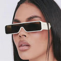 Custom Logo 2025 Fashion One Piece Lens Y2k Sun Glasses UV400 Small Frame Rectangle Sun Glasses for Men Women MegaBDM