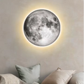 Star Moon Earth Nordic Home Decor Wall Art Prints Posters Round Canvas Frame Diamond Moon Painting with Led Light