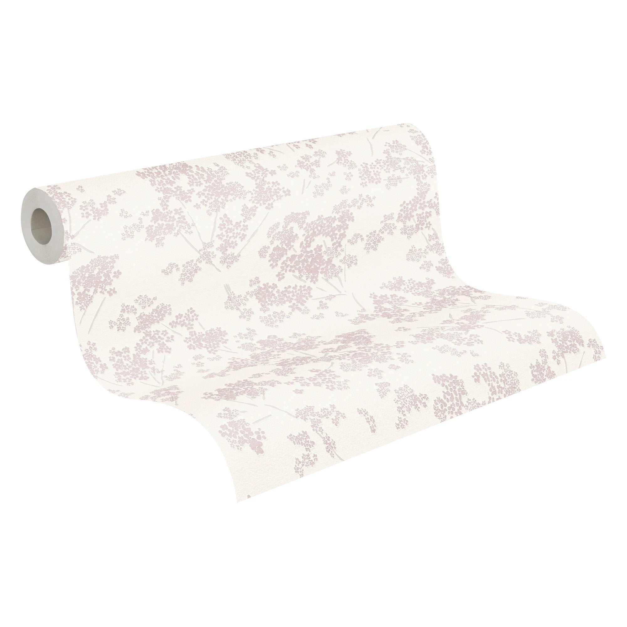 Made in Germany - Wallpaper rolls Flowers White Pink - Non Woven Vinyl - Modern Wallpaper Floral for Walls - 1005 x 053 m