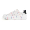 Autumn Women's Casual Toe Chunky Sole Sneakers Fashionable Anti-Slip Breathable Sneakers Bright Color Strips for Commute