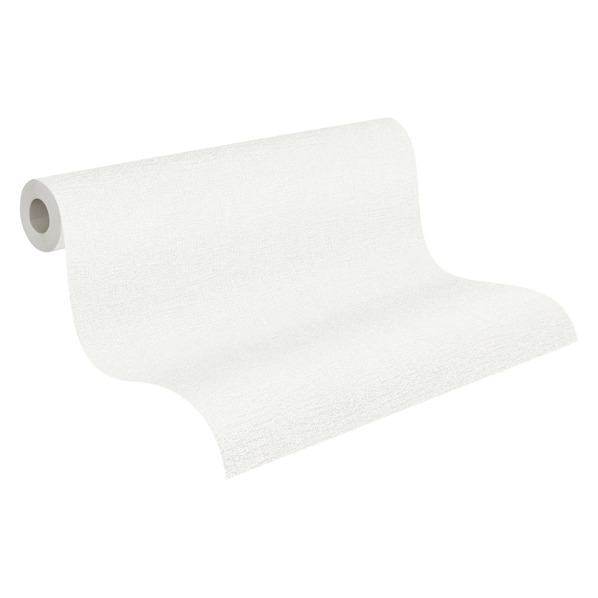 Made in Germany - Wallpaper rolls Plant Structure White - Non Woven Vinyl - Wallpaper Plain Solid Colour - 1005 x 053 m