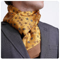 Exve Exclusive Elegant Double-Sided Scarf Gold on Copper Floral Pattern Jacquard Woven Traditional Style Turkey