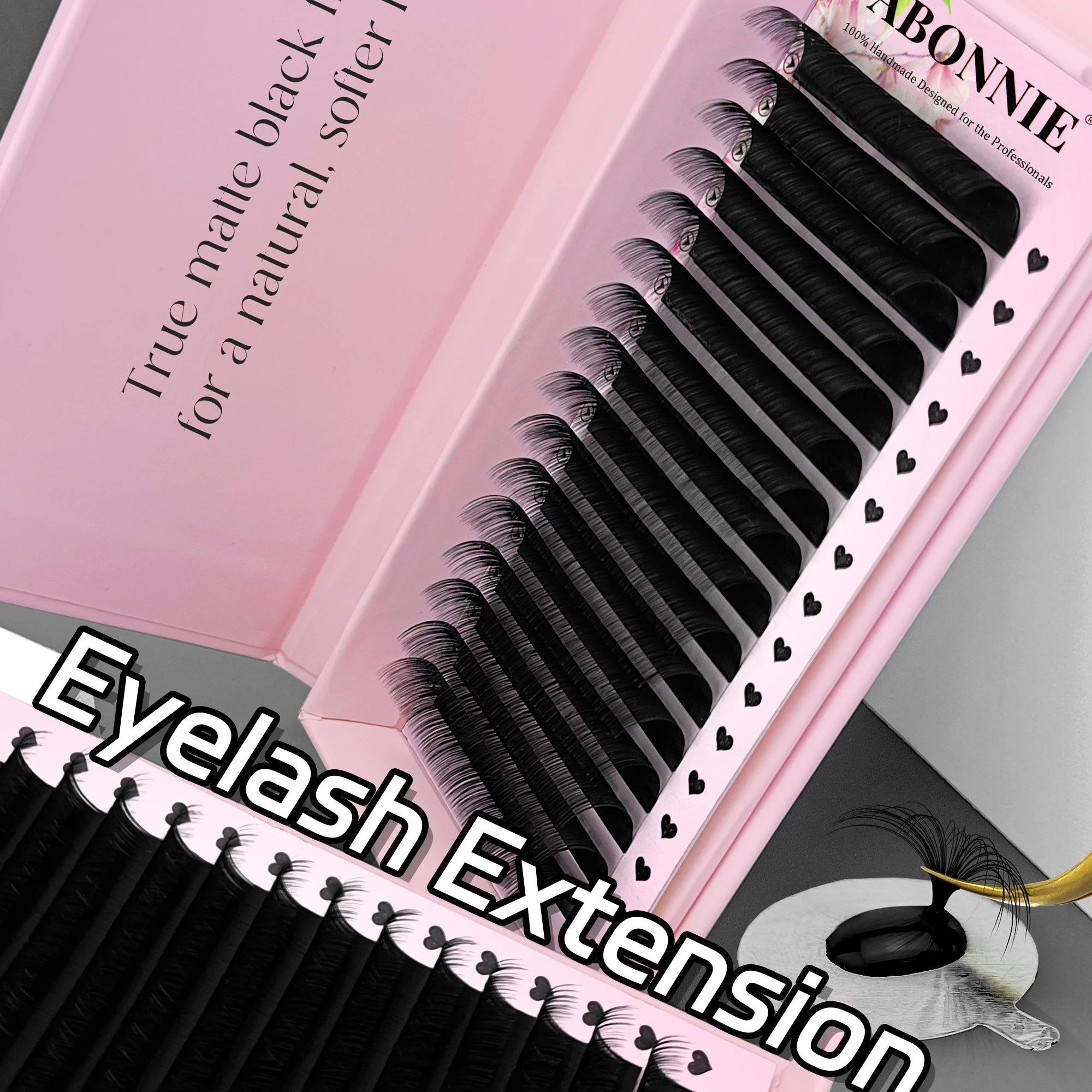 Individuals Lashes Wholesale Velvet Eyelash Extensions Matte Black Cashmere Lash Extensions Volume Trays Satin Mink Lash Tray