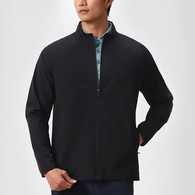 Wholesale Workout Running Casual Sports Man Coat Windbreaker Zip up Gym Fitness Plus Size Outdoor Black Winter Jacket for Men