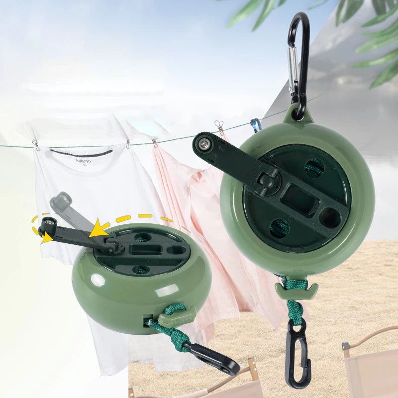 Customized Smart Portable Camping Hotel Heavy Duty Outdoor Retractable Wall Mounted Pulley Clothesline Rope