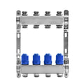 Modern Apartment Underfloor Heating Zoning Control Stainless Steel Radiant Floor Distribution Manifold 1BSP 3/4 Eurocone 2~16