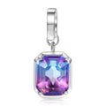 Luxury Zirconia Geometric Pendant Authentic 925 Sterling Silver Beads Fit Original Snake Charm Bracelet Women Necklace Jewelry
