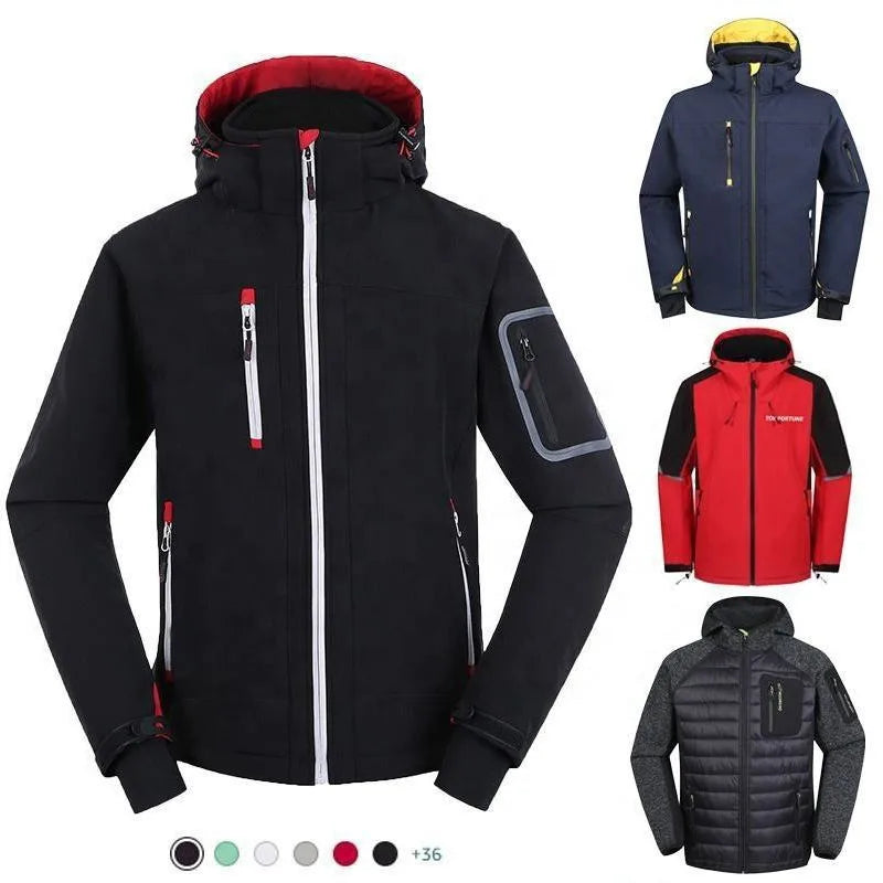 Men Windbreaker Jacket With Pockets Lightweight Comfortable and Water Resistant for Outdoor Training