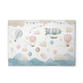 Made in Germany - Home Decor Canvas Picture Hot air balloons with clouds - Wall mural in beige and blue - Stretcher frame art