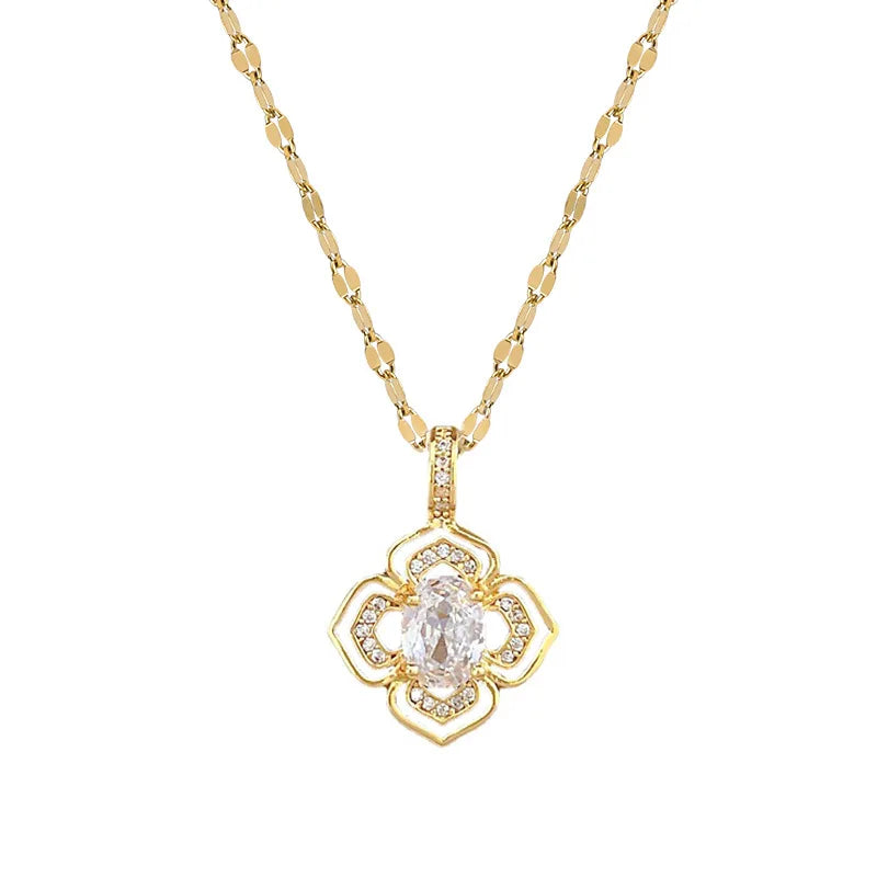 Fenyi Wholesale Jewelry Fashion Retro Simple Stainless Steel Copper Pendant Classic Small Pendant Necklace for Women