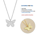 DY944 Temperament Sweet Zircon Crystal Butterfly Pendant Necklaces for Women Trendy Ladies Neck Chain Jewelry