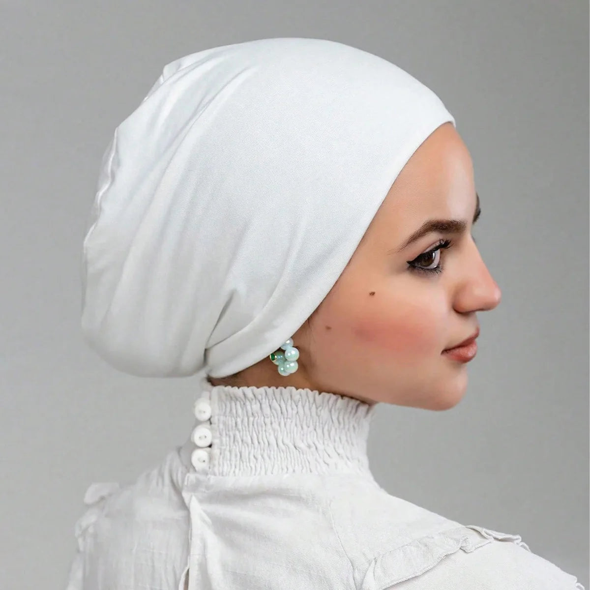 New Ready to Wear Turban Tube Beanie Hat Ramadan Muslim Hijab Inner Cap Soild Color Jersey Muslim Hijab Cap for Women