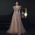 Women's V-Neck Birthday Party Bridesmaid Dresses Long Gown Evening Dress