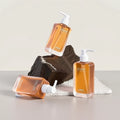 Solent Empty Hand Sanitizer Bottle 150ML Flat Shape Clear Glass Hand Soap Wash Custom Color Makeup Remover Bottle