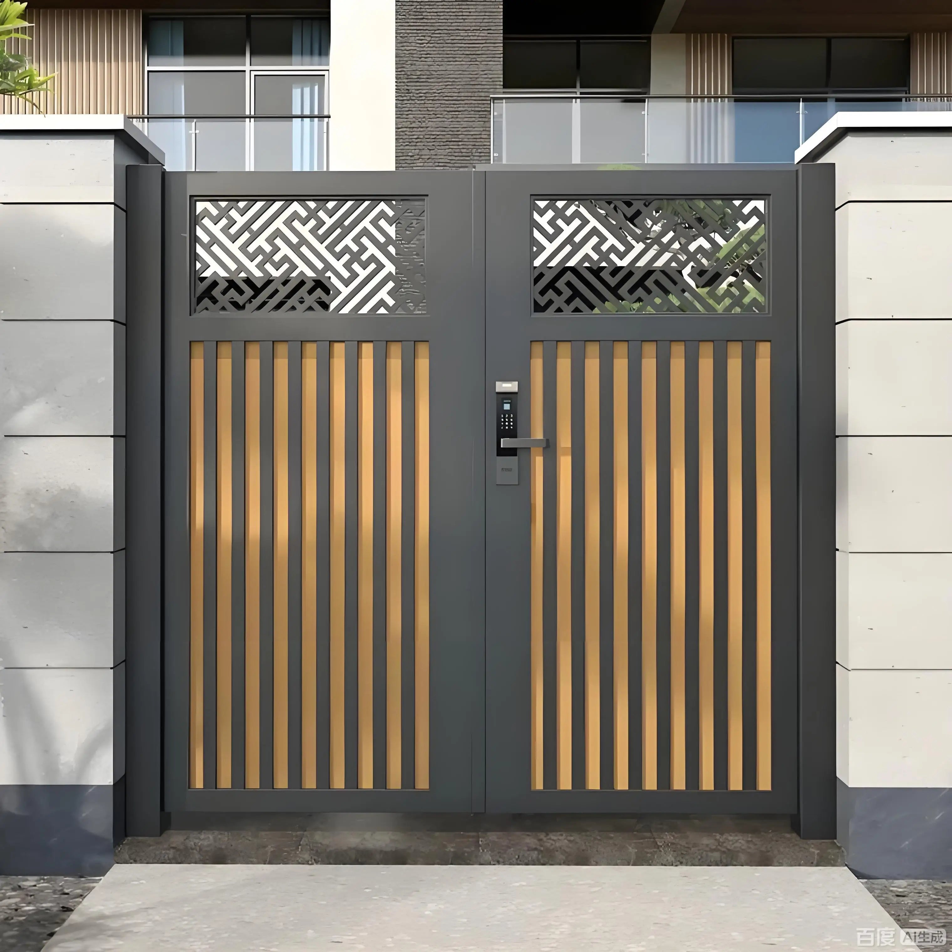 China High Quality Security Cast Aluminum Zinc Alloy Bulletproof Fire Prevention Modern Postmodern Farmhouse Front Entry