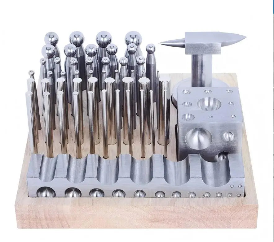 Boasta Manufacturing Dapping Block 50 9 PCS for Jewelry Tools Making Sets Making Metal Forming Stainless Steel Jewelry Design
