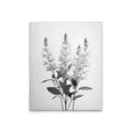 Made In Germany - Home Decor Canvas Picture Flowers Vintage Sw - Wall Painting Mural In Black And Grey - Stretcher Frame Art