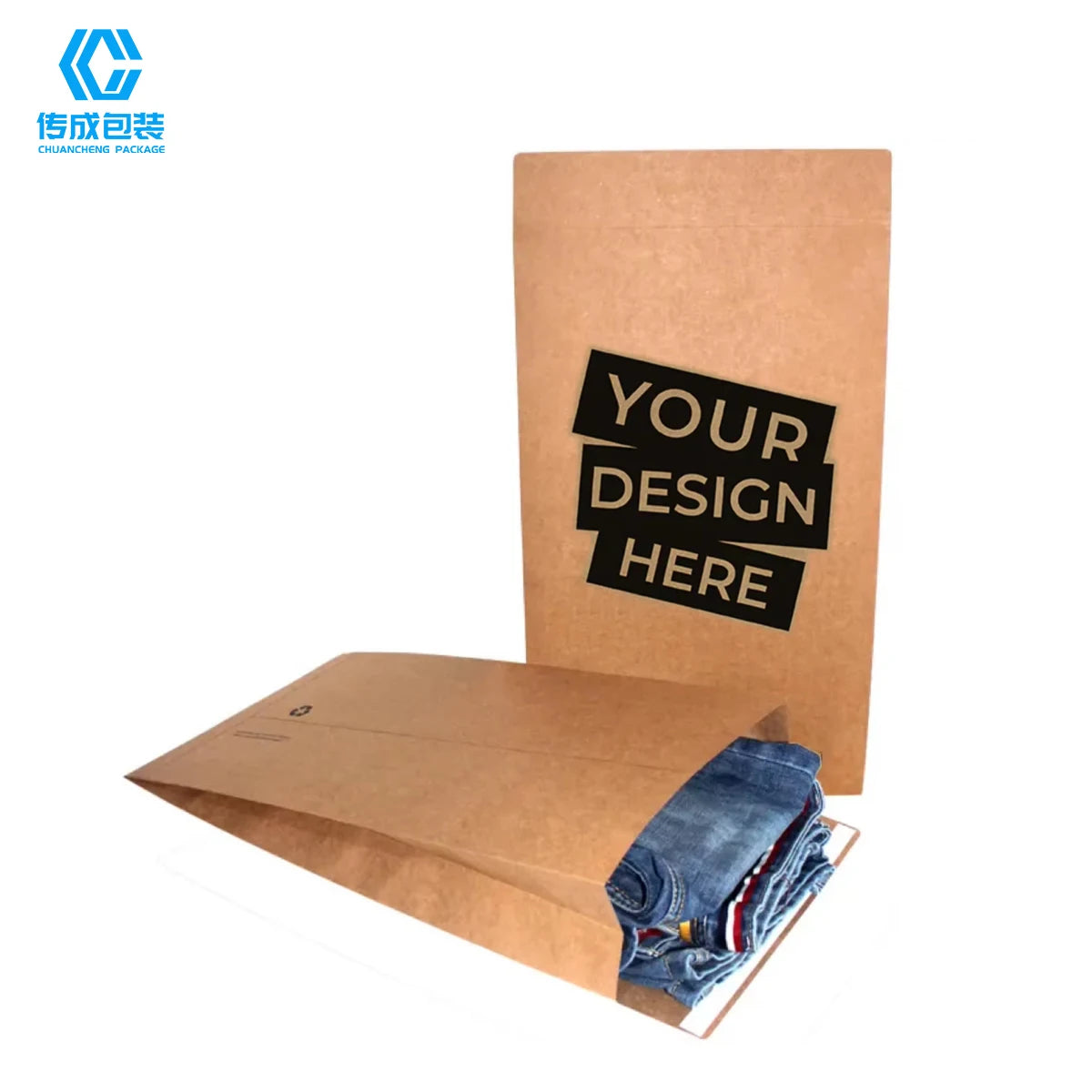 Custom 100% Compostable Rigid Shipping Mailer Waterproof Paper Envelope With Custom Logo for Express Packaging Bags for Clothing