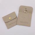 PUPPYSEW  Khaki Microfiber Jewelry Pouch Bag With Insert Necklace Earring Ring Packaging  Bag Velvet Jewelry Pouch  With logo