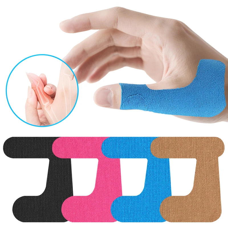 Pre-cut Cotton Elastic Thumb Support Tape Hook Loop Closure Lightweight Professional Protection for Arthritis Pain Relief Sports