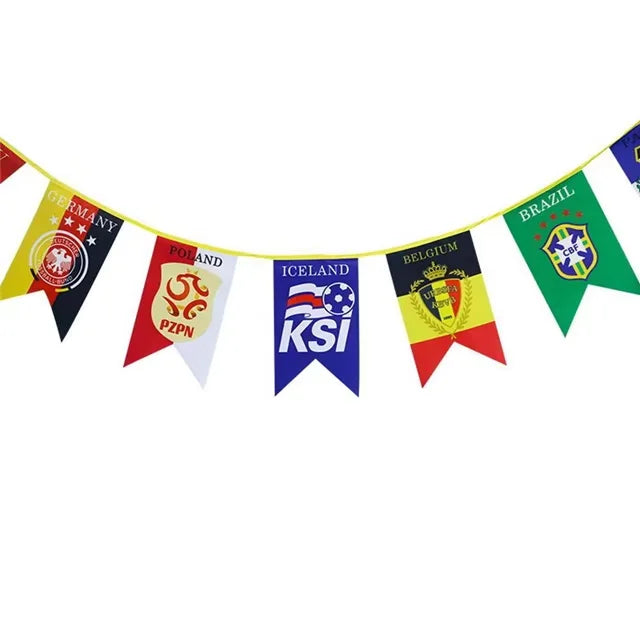 Custom Digital Printing PVC String Flag Outdoor Sports Style Decorative Pennant Bunting Flags