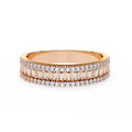 Customizable 14K Gold Plated Lab Grown Diamond Classic IGI Certified Eternity Wedding Engagement Rings for Women Men