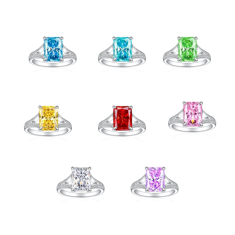Top Selling 925 Sterling Silver Wedding Ring 8A Cubic Zircon Creative Design Engagement Diamond Finger Ring Jewelry Parties CMA