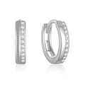 CANNER Trendy S925 Silver 18K Gold Plated CZ Zircon Earrings Fine Jewelry 9mm Ear Buckle Huggie Earrings for Women Wholesale