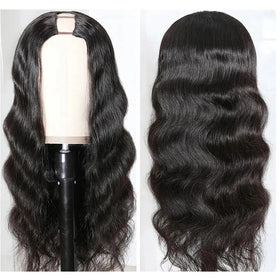 CLJhair Boutique Vendor Cheveux Short 100% Human Hair Brazilian Brown 180 Density U-Part Body Wave Wigs Ready to Buy for Woman