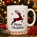 Christmas Design Customizable Cup Mug Coffee Tea Ceramic OEM Factory Direct Home Office Holiday Gift Idea Party Deer Merry MegaBDM