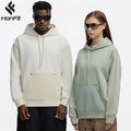 2024 Autumn Unisex Cotton and Polyester Hoodie 380 Gsm Knitted Boxy Fit Hoodie Solid Pullover Casual Crew Neck Oversized Hoodie