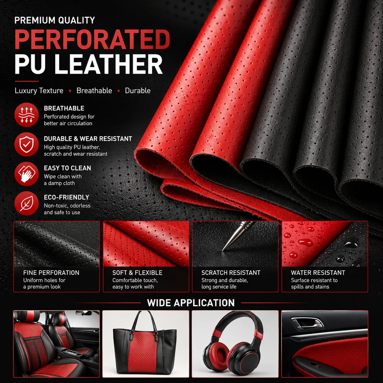 Microfiber Faux Leather for Car Use for Upholstery Furniture Decorative Microfiber Leather for Car Seat